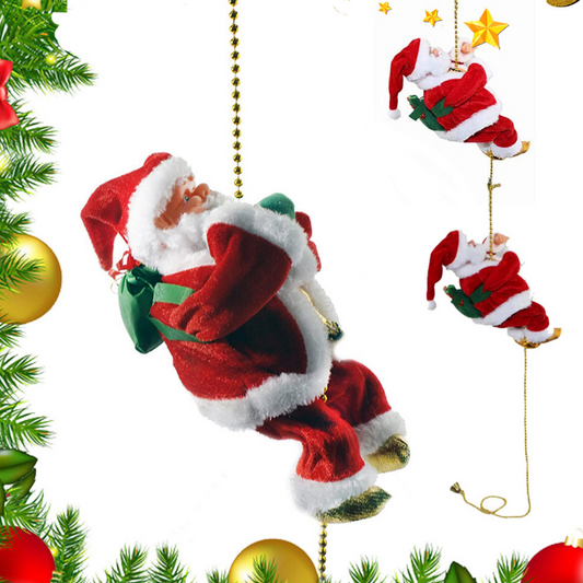 SantaSwing™ (🎉 Vroege Kerstactie – 50% KORTING!) 🎅 Muzikale Klimmende Kerstman aan Touw