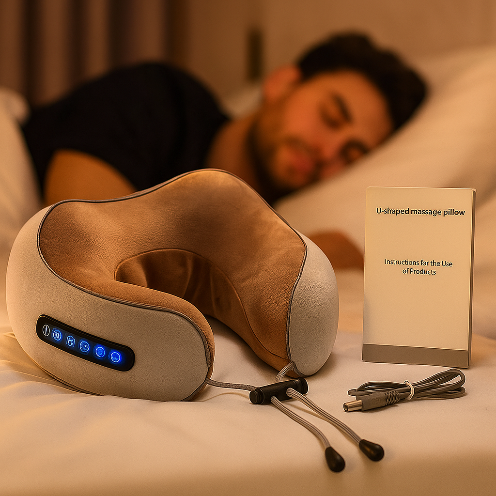 RelaxPro™ Nekmassagekussen – Verlicht Spanning Altijd en Overal