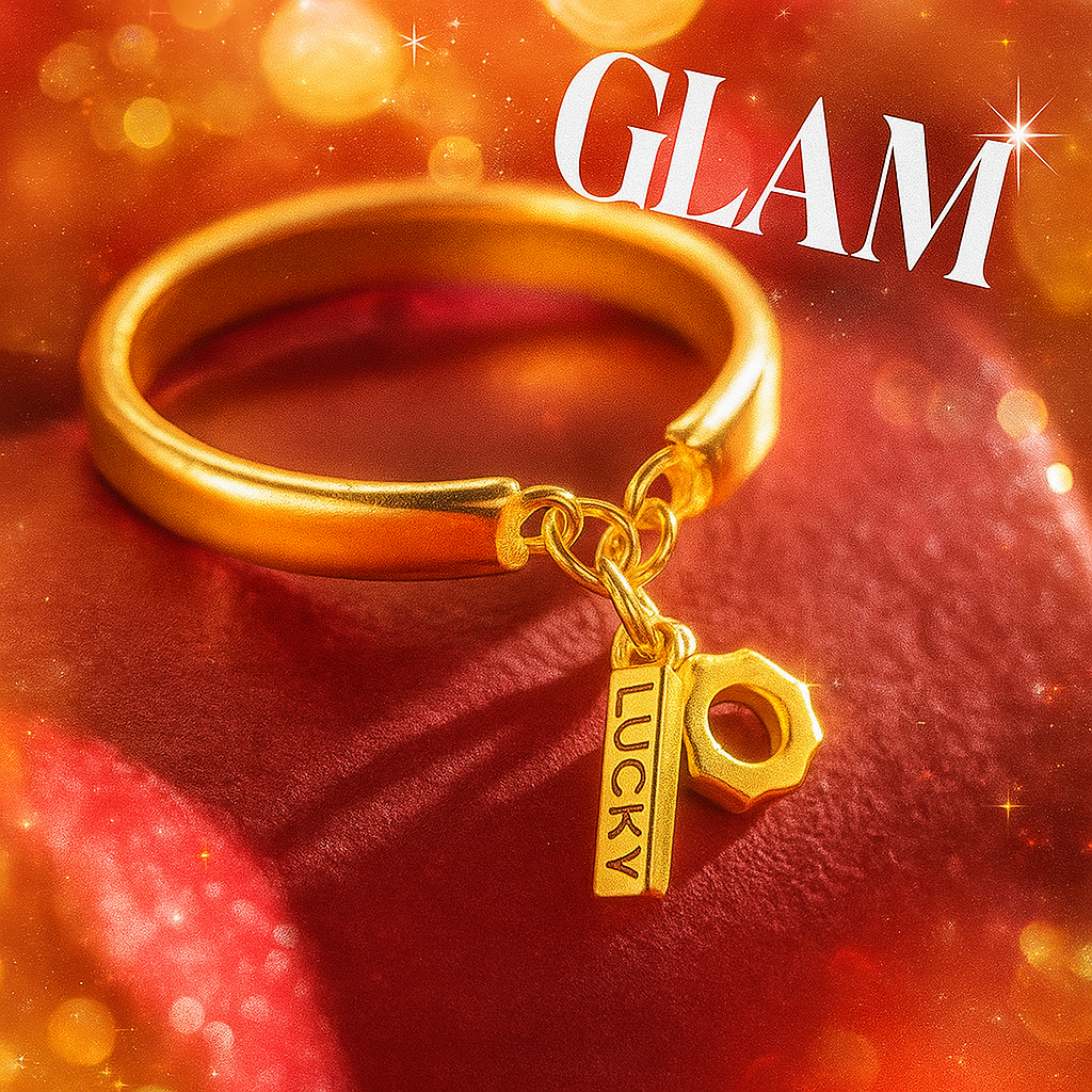 LuckyShine™ Gouden Ring voor Dames – Modieuze, Dikke Ring, 18K goudlook, Verstelbaar & Perfect als Cadeau