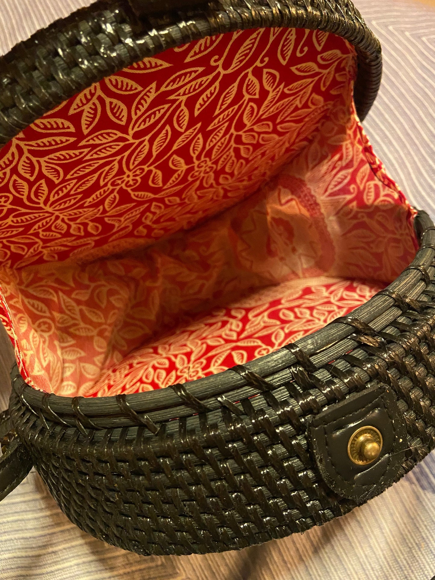 MI’VORA Canggu Black Rotan Tas uit Bali - Tasje voor al je essentials op een festival