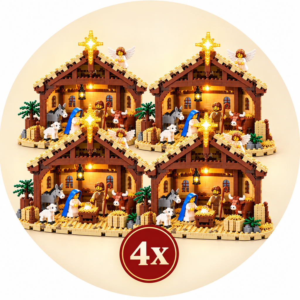 Kerststal Bouwset 4 sets