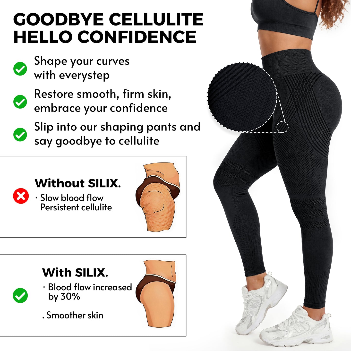 3D Anti-cellulitis legging | Lift je billen alsof een onzichtbare hand ze omhoog duwt