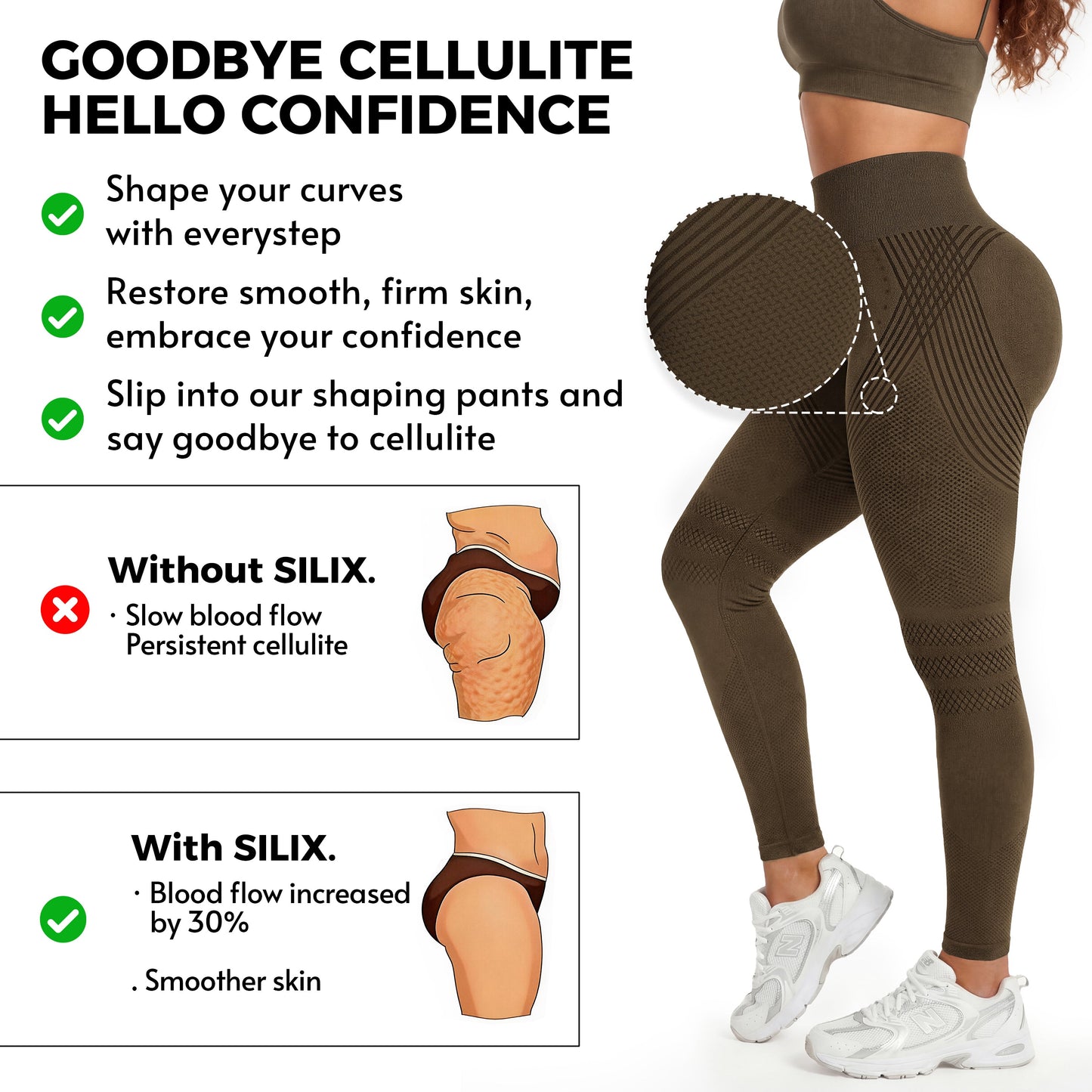 3D Anti-cellulitis legging | Lift je billen alsof een onzichtbare hand ze omhoog duwt