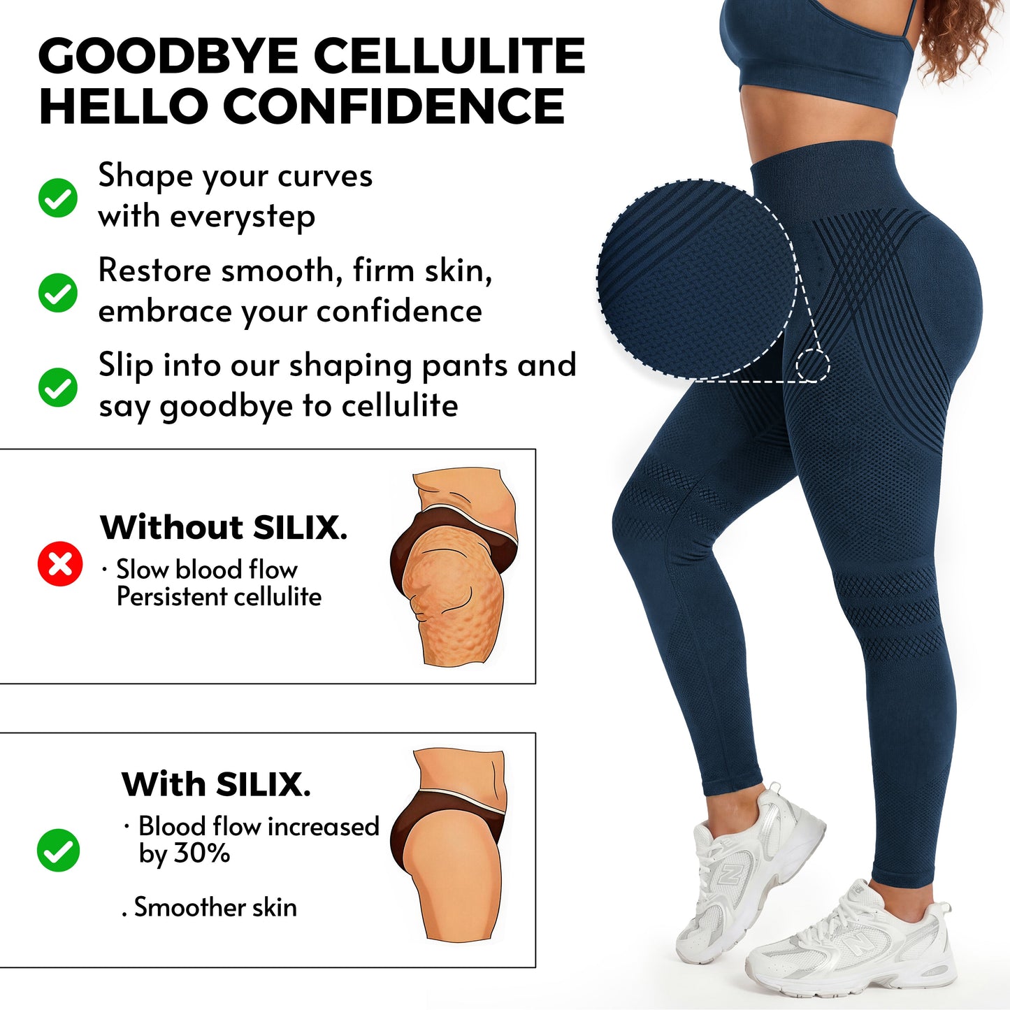 3D Anti-cellulitis legging | Lift je billen alsof een onzichtbare hand ze omhoog duwt