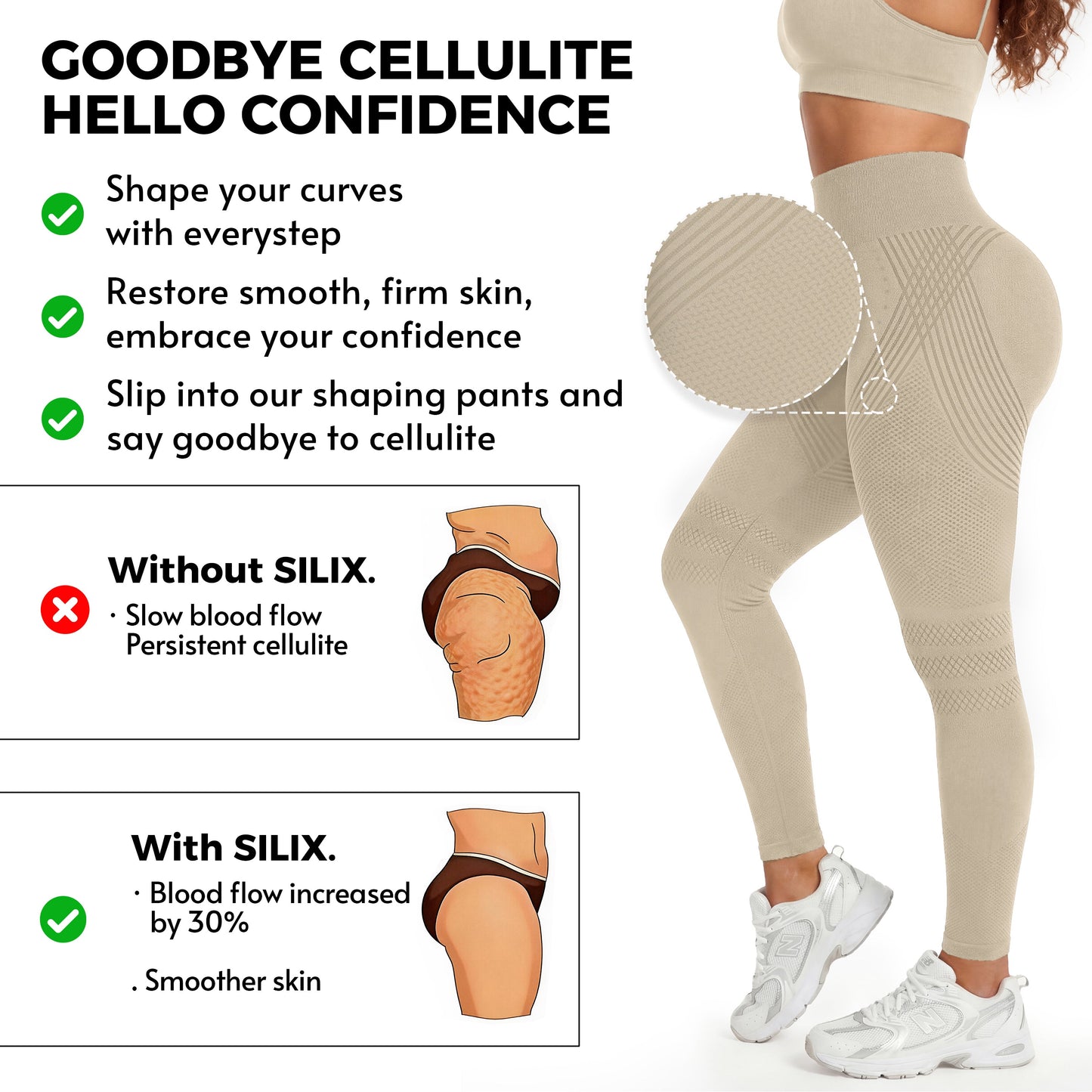 3D Anti-cellulitis legging | Lift je billen alsof een onzichtbare hand ze omhoog duwt