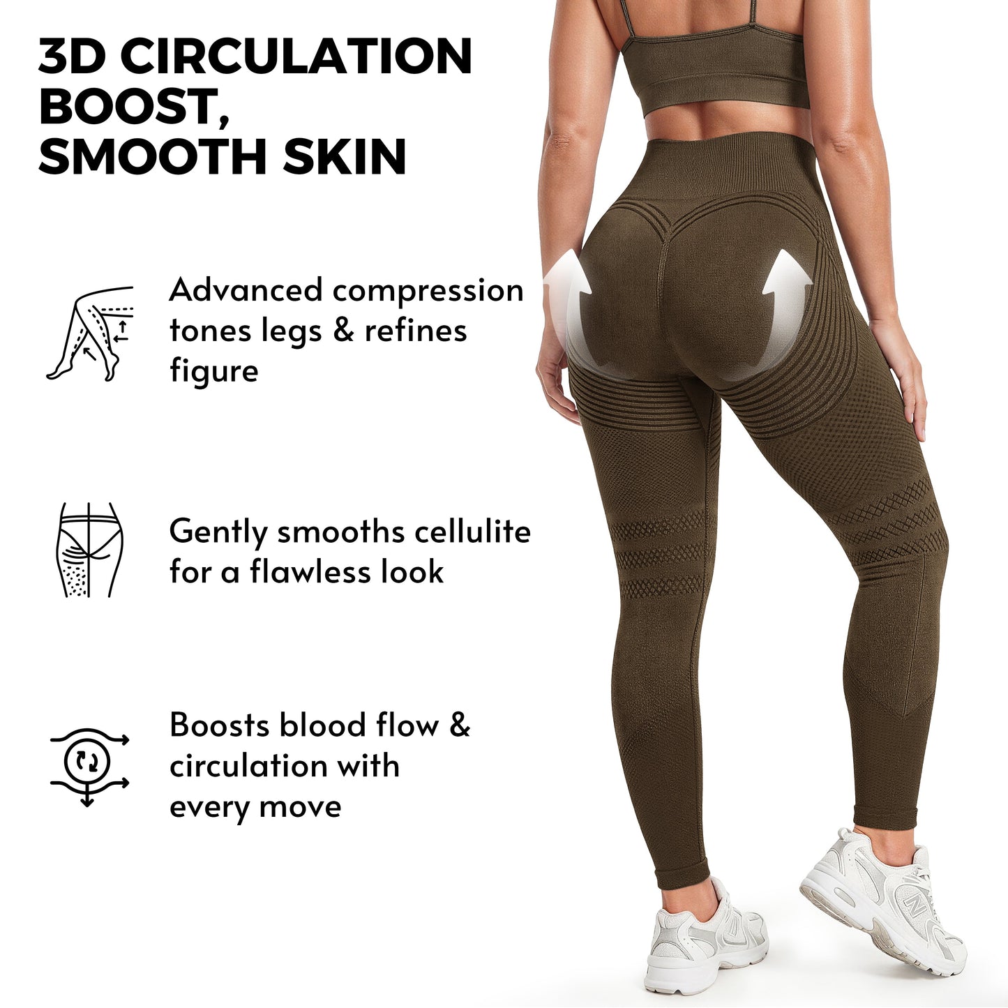 3D Anti-cellulitis legging | Lift je billen alsof een onzichtbare hand ze omhoog duwt