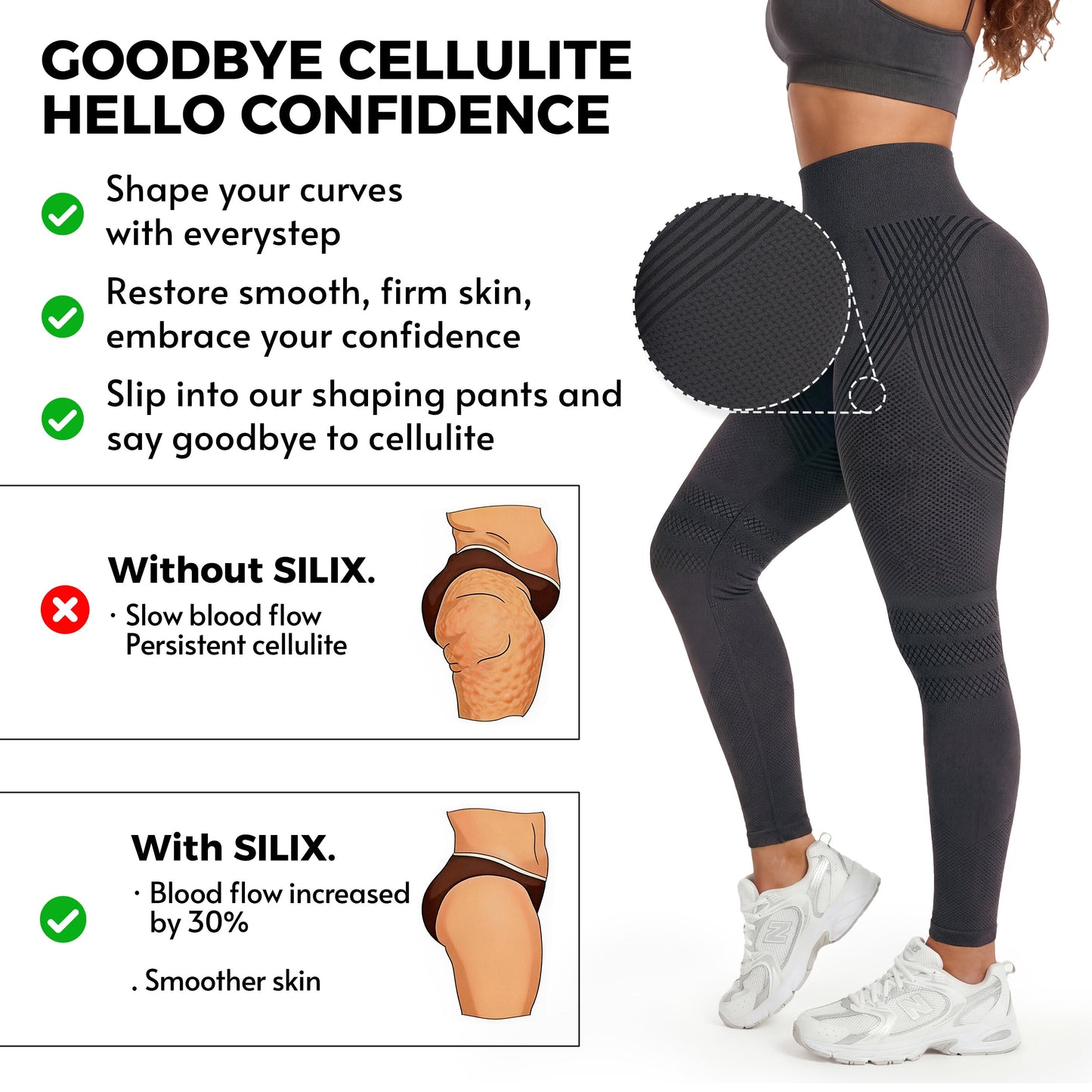 3D Anti-cellulitis legging | Lift je billen alsof een onzichtbare hand ze omhoog duwt