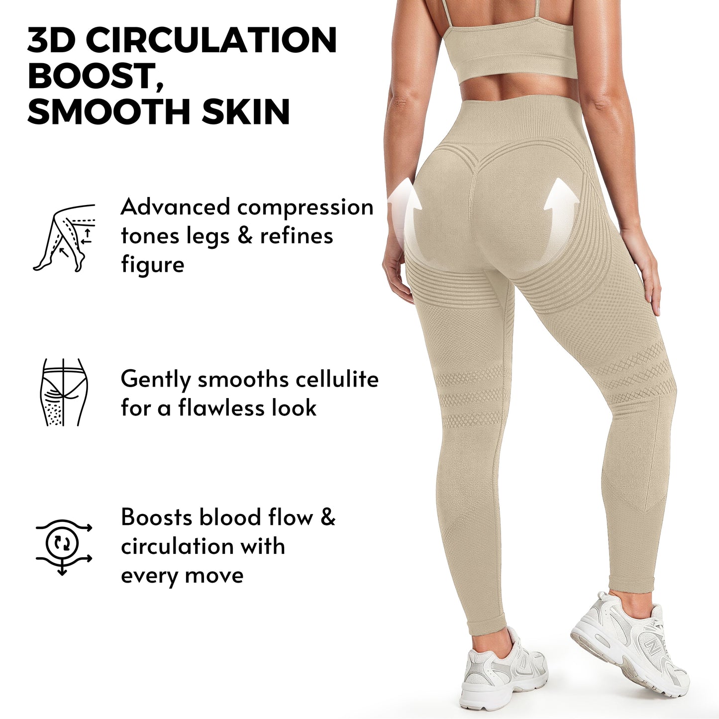 3D Anti-cellulitis legging | Lift je billen alsof een onzichtbare hand ze omhoog duwt
