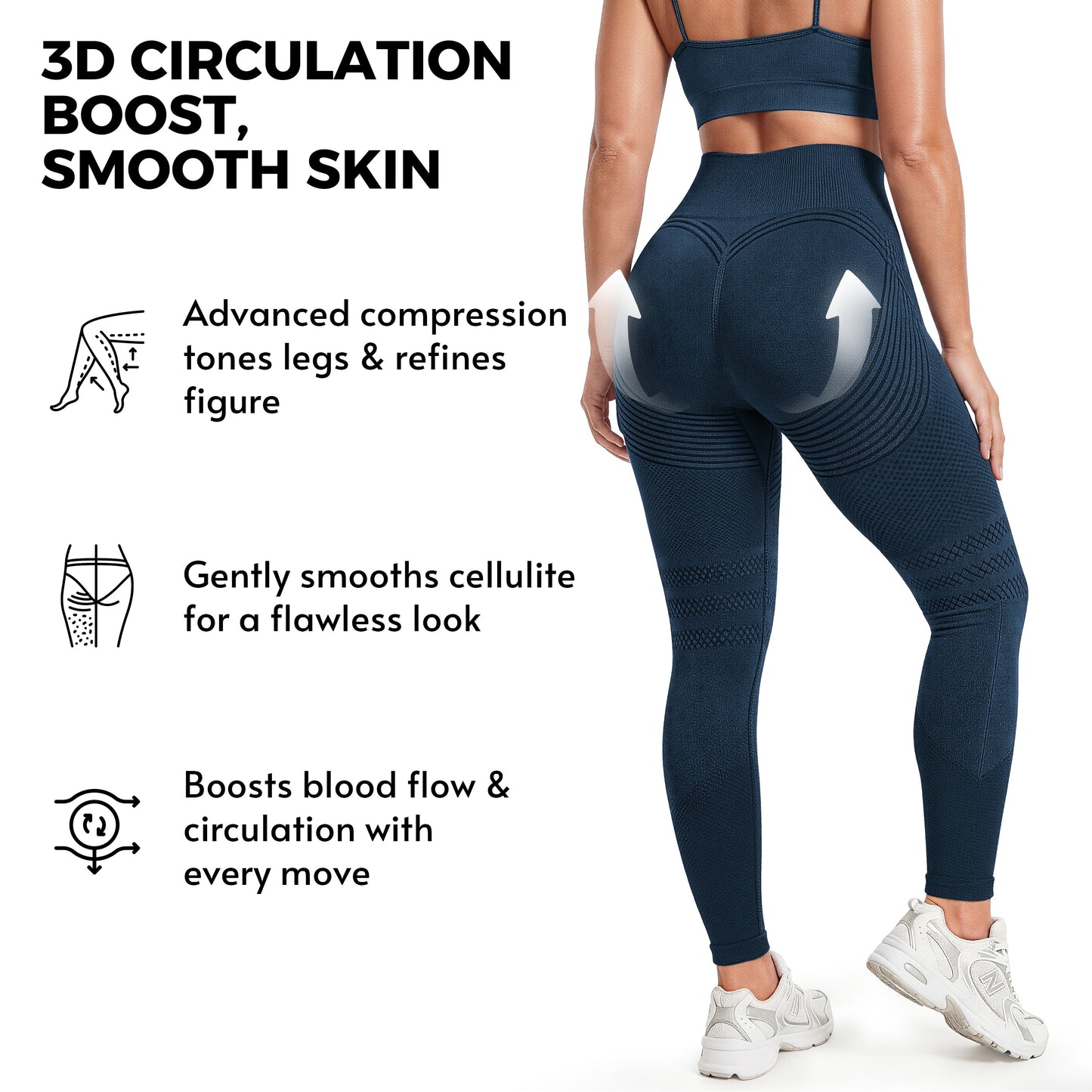 3D Anti-cellulitis legging | Lift je billen alsof een onzichtbare hand ze omhoog duwt