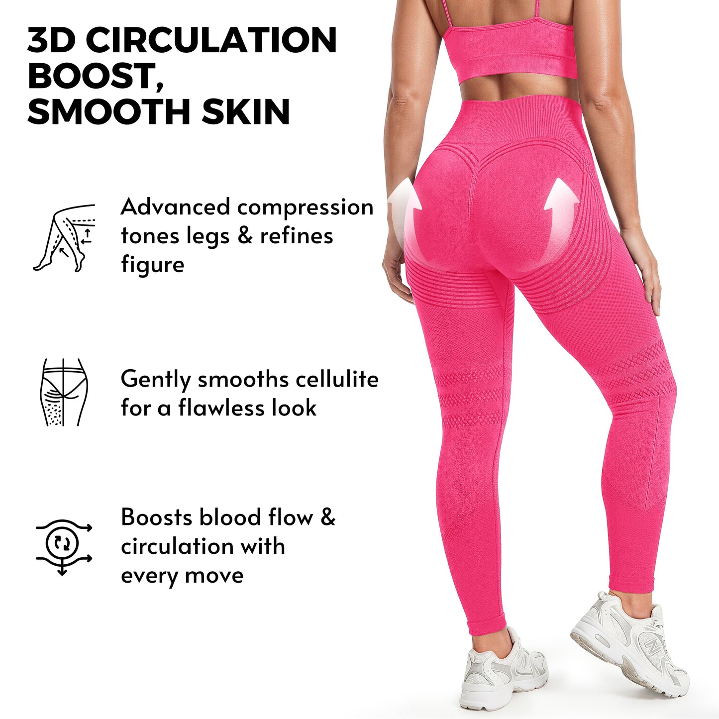 3D Anti-cellulitis legging | Lift je billen alsof een onzichtbare hand ze omhoog duwt