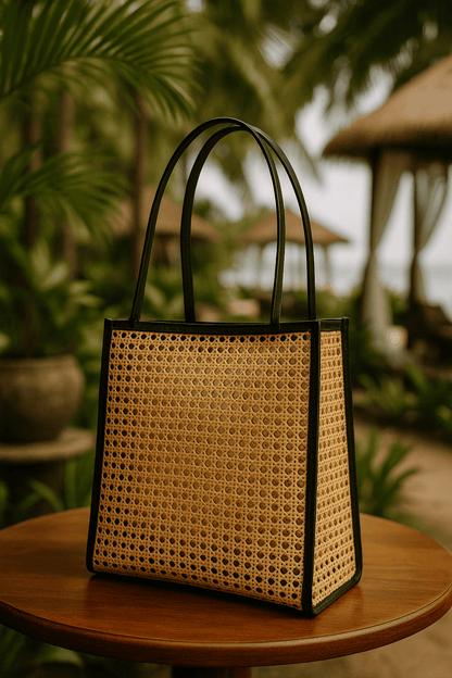 Lovina Black Rattan Bag Bali