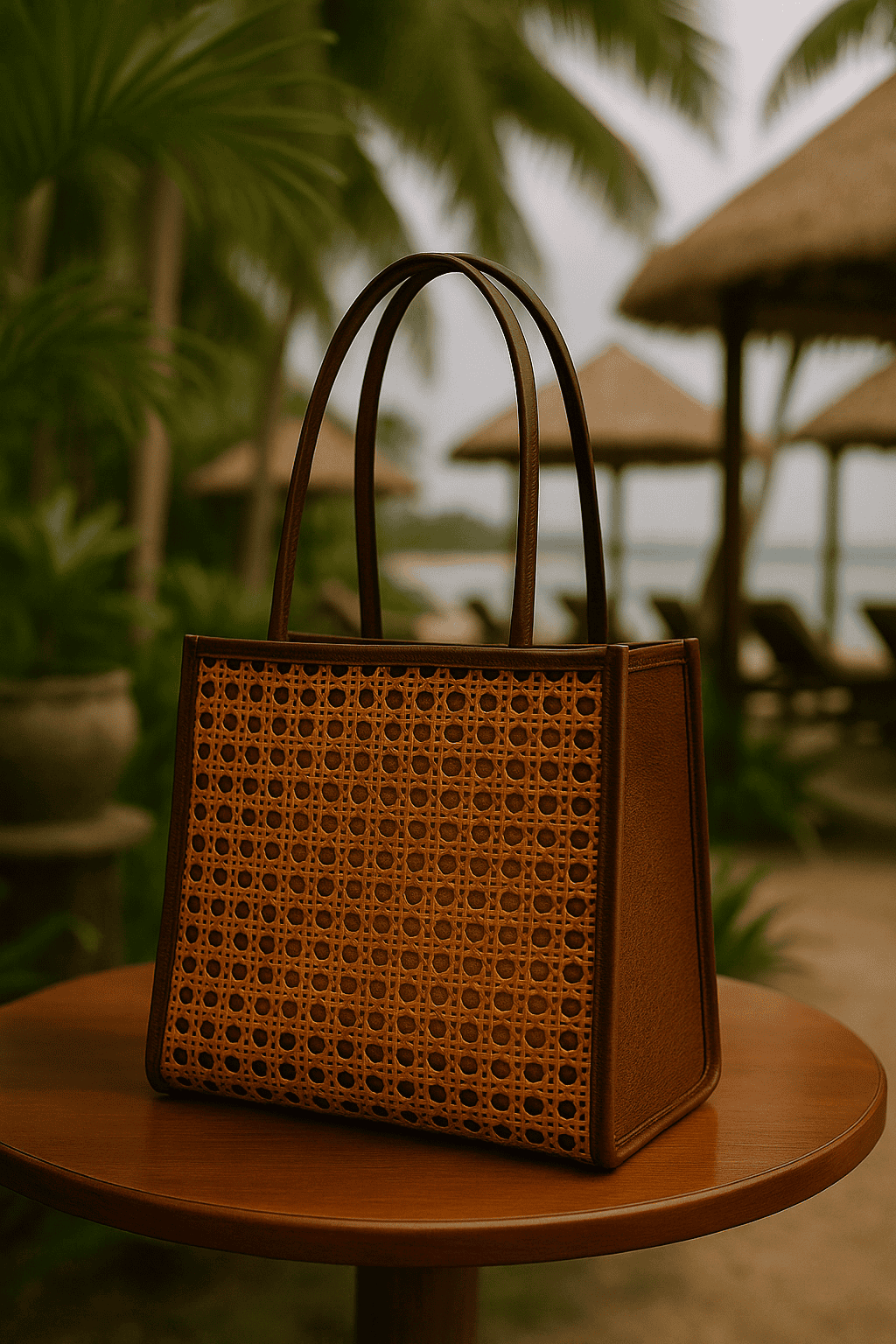 Lovina Brown Rattan Bag Bali