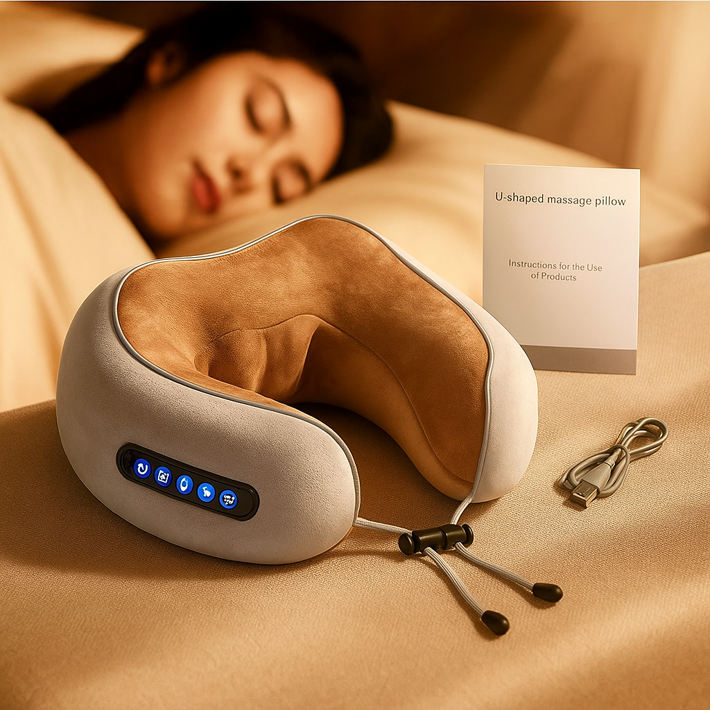 RelaxPro™ Nekmassagekussen – Verlicht Spanning Altijd en Overal