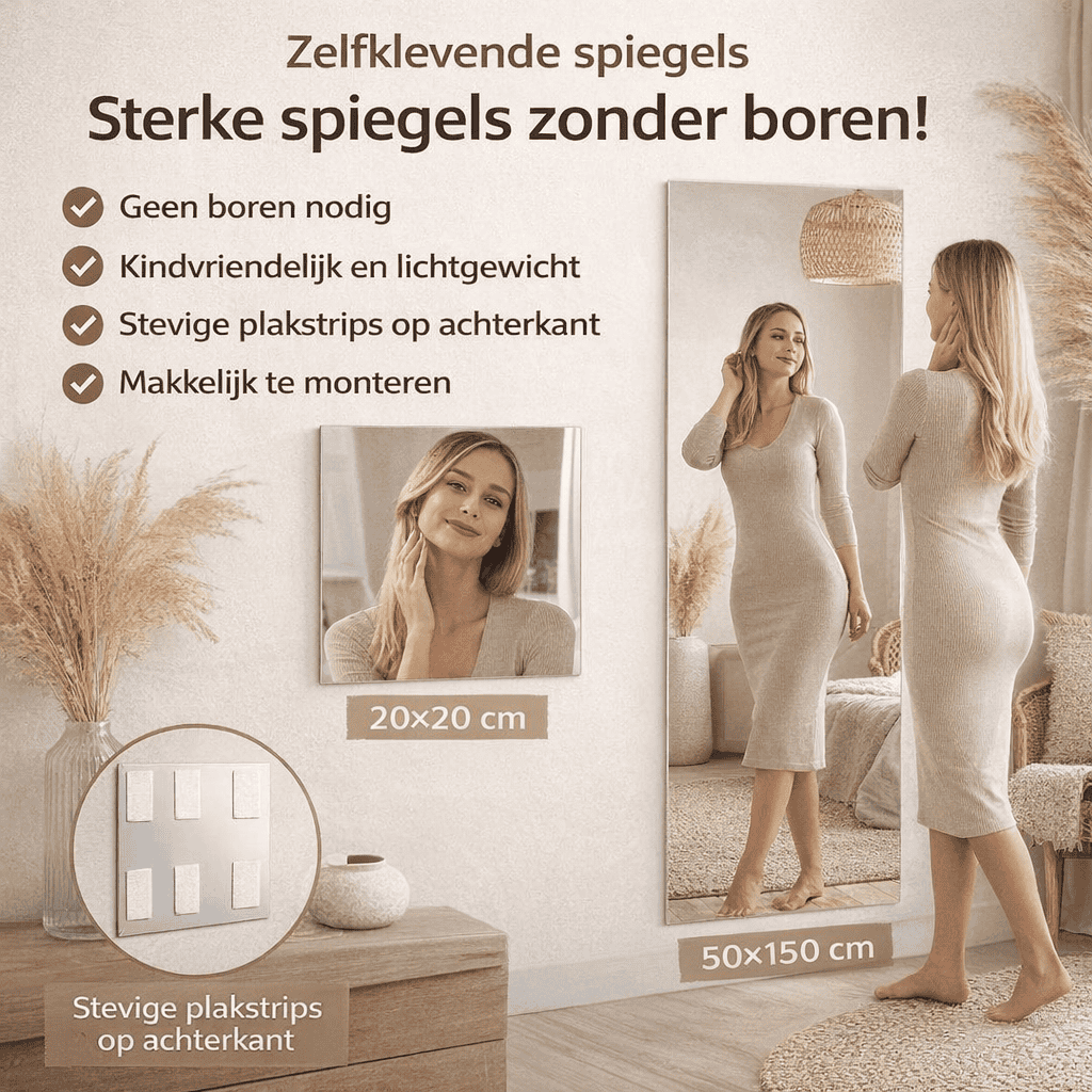 Insta-Mirror™ | Direct een stijlvolle make-up spiegel zonder boren