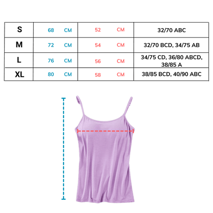 Camisole with Built-In Bra