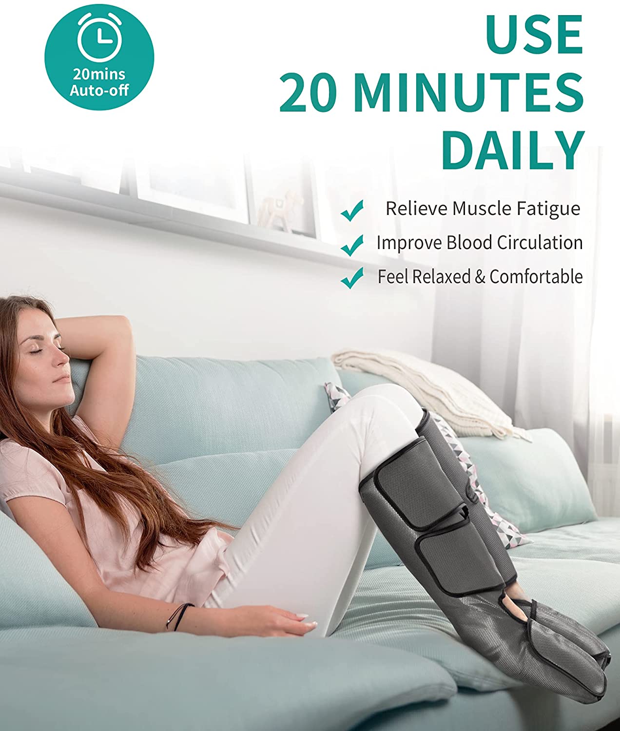Nekteck Leg Calf Massager with Air Compression