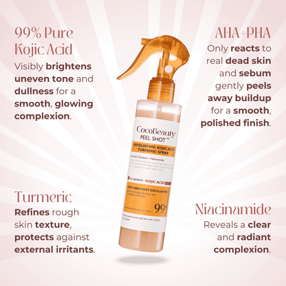 Zachte peeling zonder scrubben op arm en benen met de Body Peeling Spray