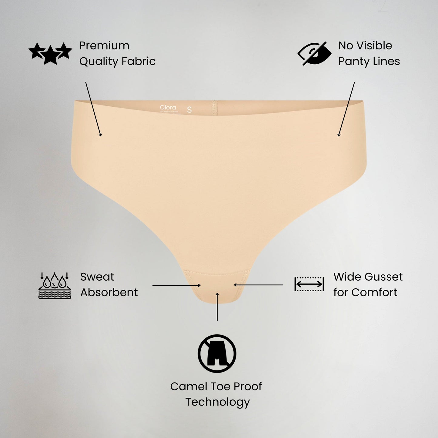 MI'VORA Stringslip Pro | Naadloos onzichtbaar ondergoed met zachte rekbare band