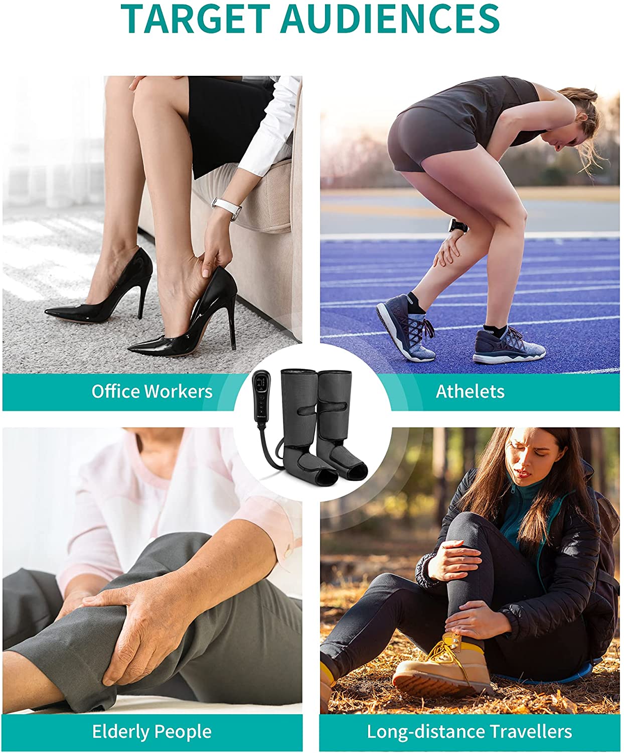 Nekteck Leg Calf Massager with Air Compression