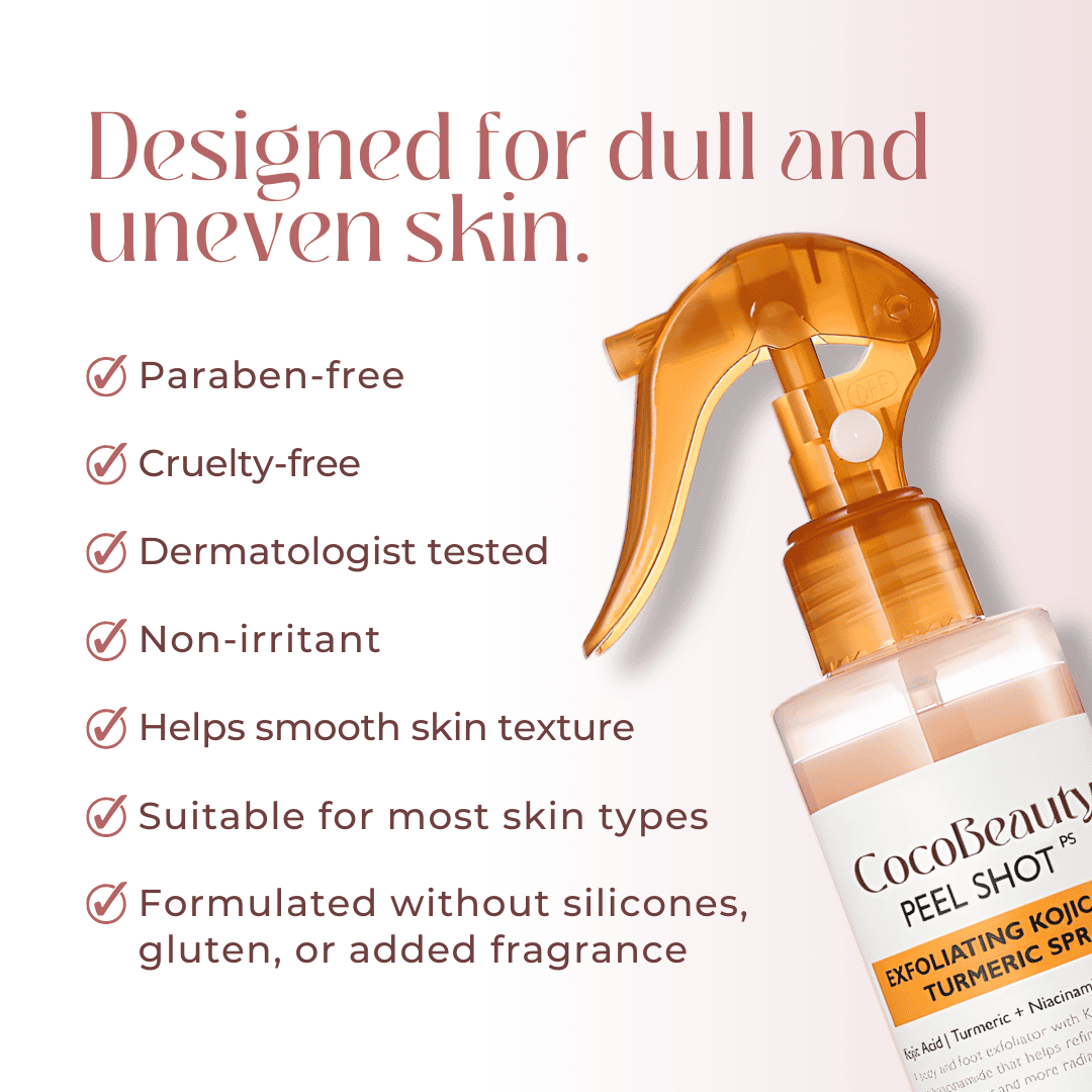 Gladdere, egalere lichaamshuid na gebruik van de Body Peeling Spray