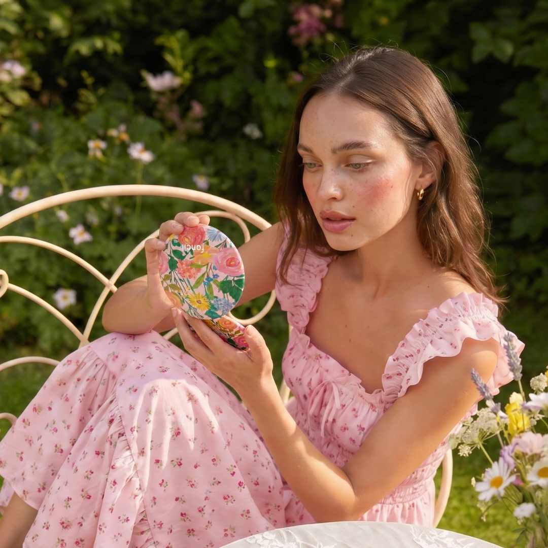 Mini Taylor LED Compact Mirror | Vibrant Florals
