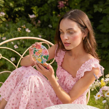 Mini Taylor LED Compact Mirror | Vibrant Florals