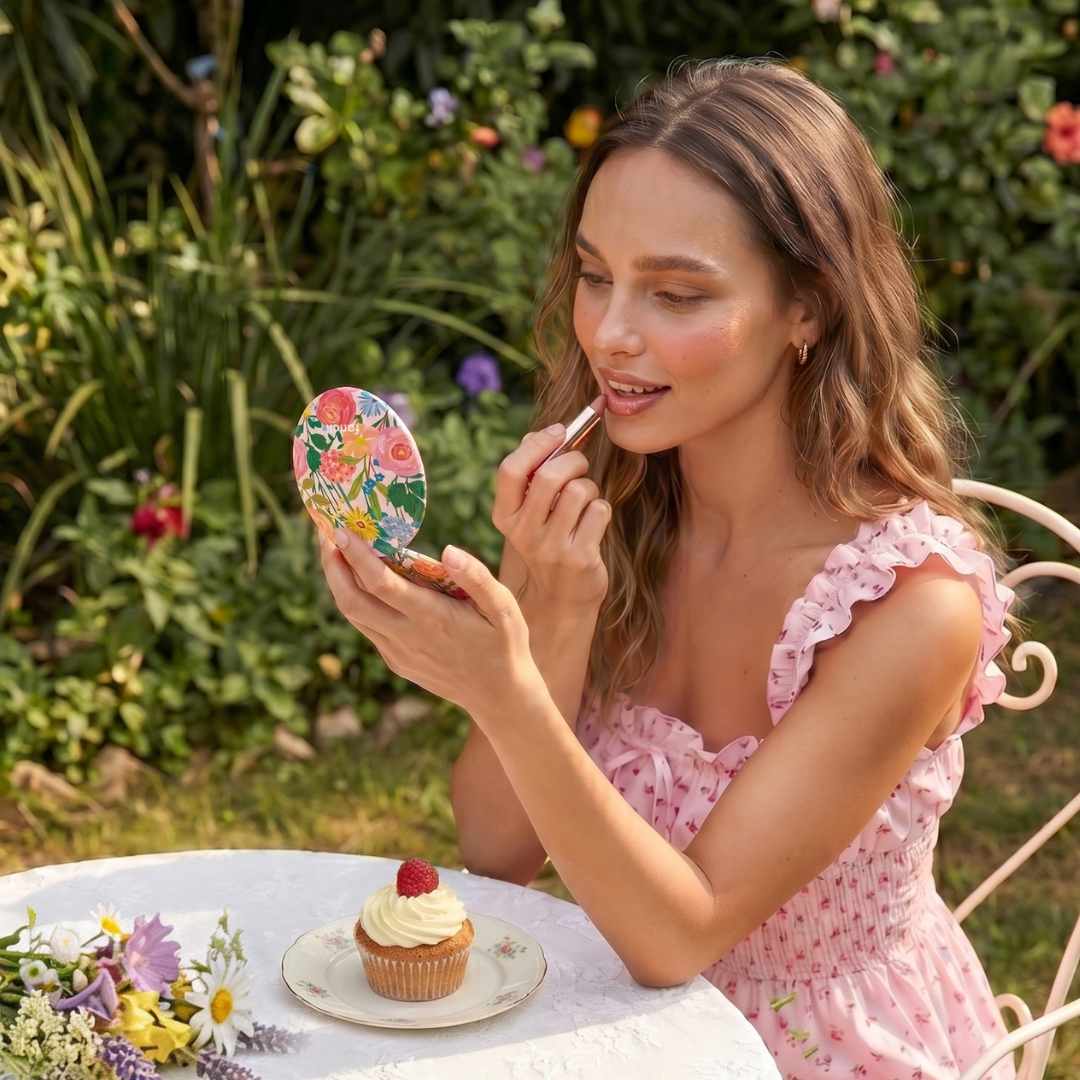 Mini Taylor LED Compact Mirror | Vibrant Florals