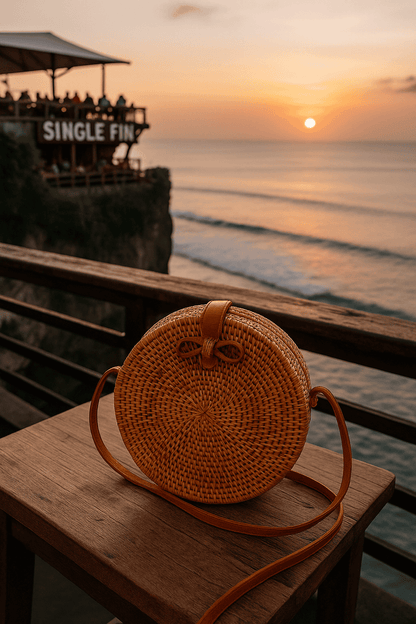Canggu Brown Rattan Bag Bali -  Tasje voor al je essentials op een festival