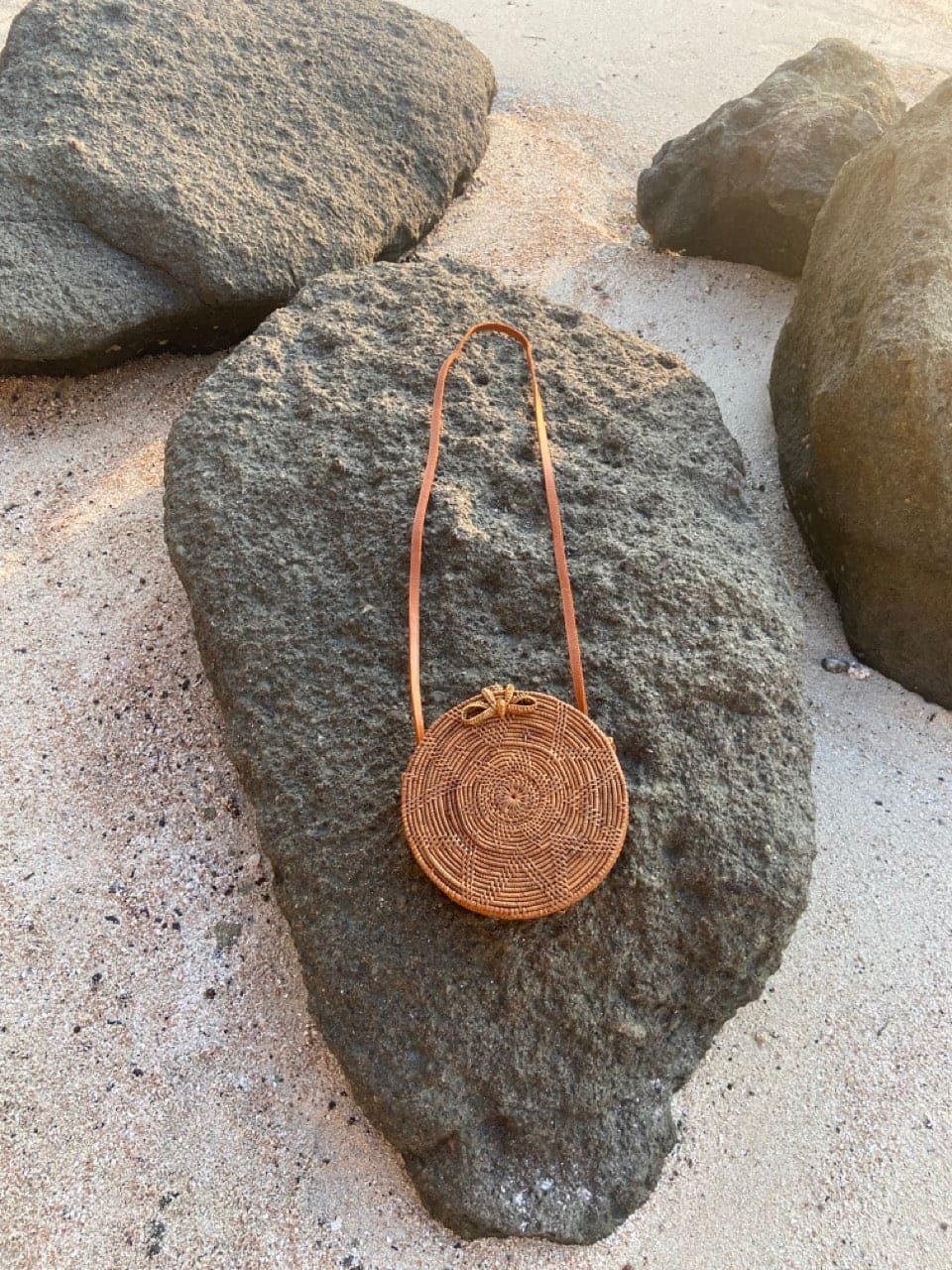 Canggu Brown Rattan Bag Bali -  Tasje voor al je essentials op een festival