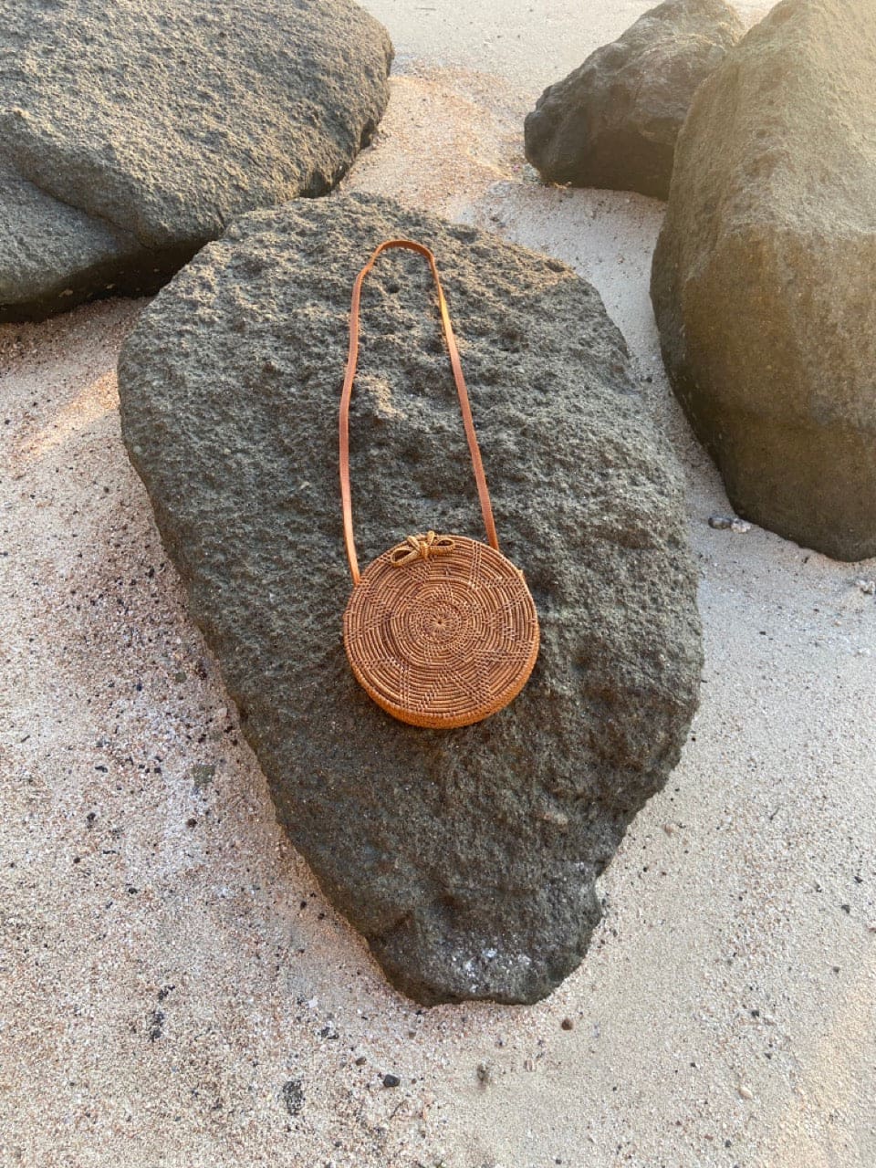 Canggu Brown Rattan Bag Bali -  Tasje voor al je essentials op een festival