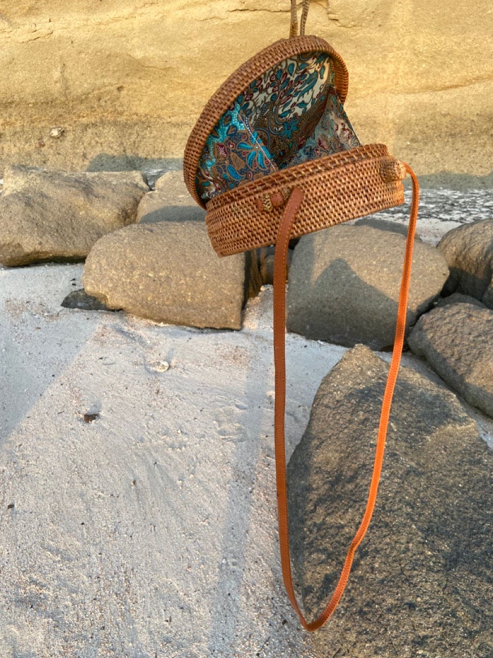 Canggu Brown Rattan Bag Bali -  Tasje voor al je essentials op een festival