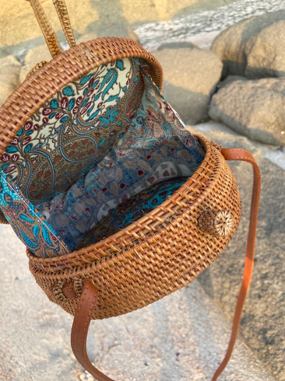 Canggu Brown Rattan Bag Bali -  Tasje voor al je essentials op een festival