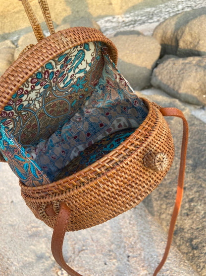 Canggu Brown Rattan Bag Bali -  Tasje voor al je essentials op een festival