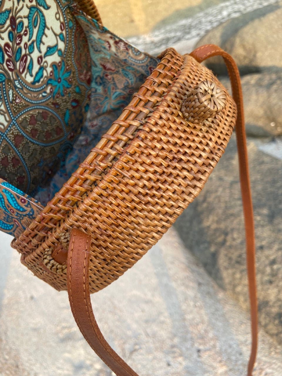 Canggu Brown Rattan Bag Bali -  Tasje voor al je essentials op een festival