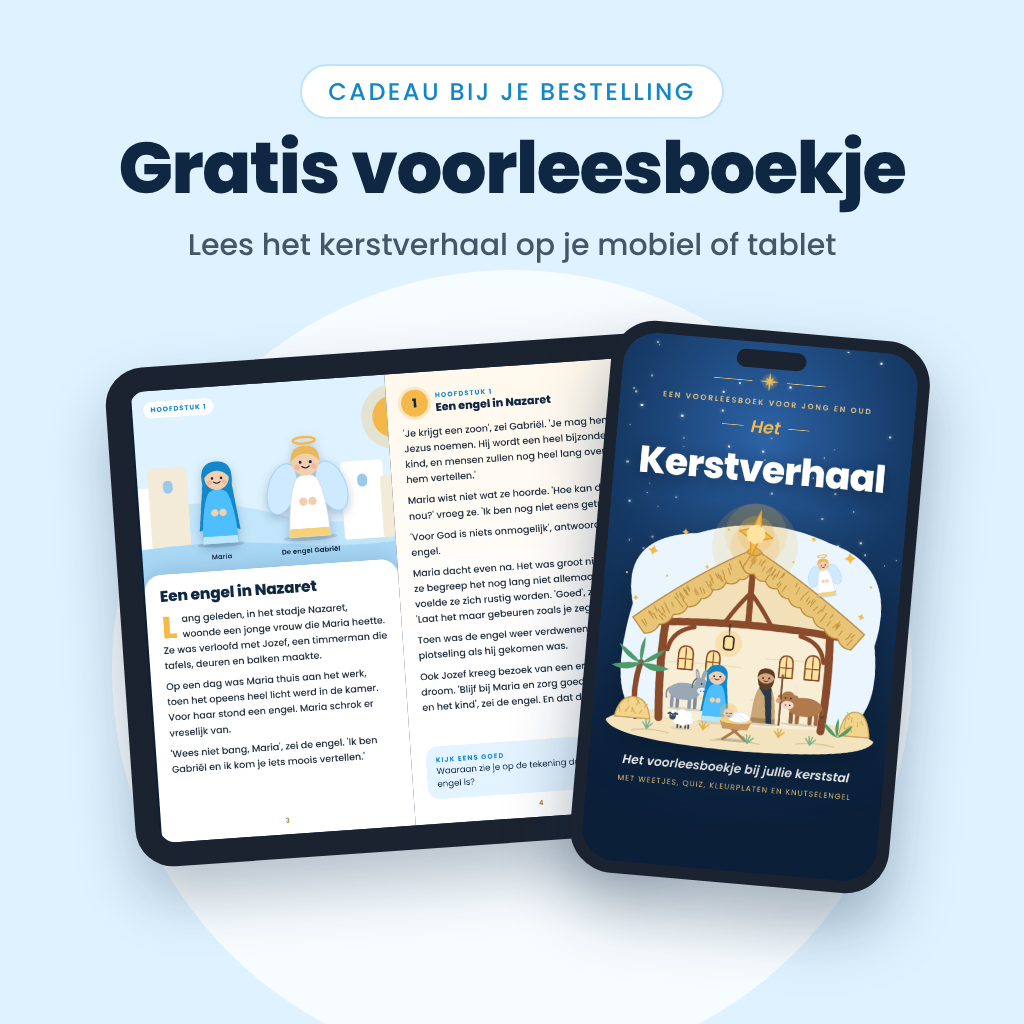 Bouw het kerstverhaal | Kerststal Bouwset met lichtgevende ster