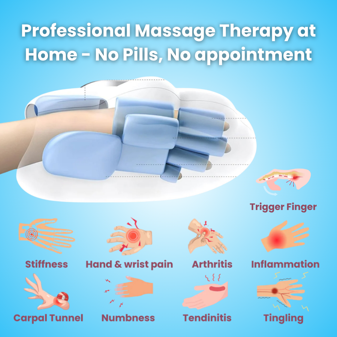MI'VORA™ Hand Massager - Support for Joint, Inflammation & Pain