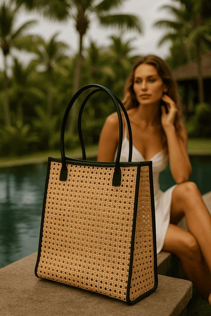 Lovina Black Rattan Bag Bali