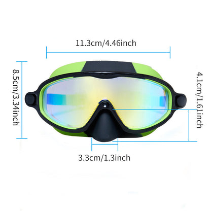 Amazon's Hottest Children's Swimming Goggles and Diving Equipment Silicone Waterproof and Anti-Fog High-Definition Large-Frame Swimming Goggles Manufacturer Wholesale