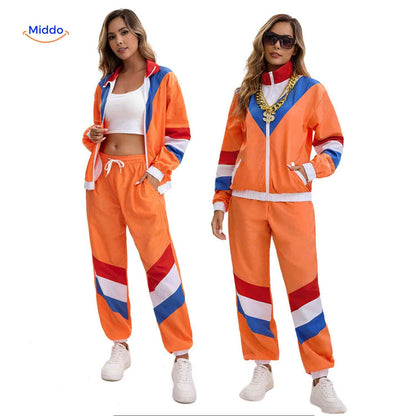 RetroVibe™ Set | 80s WK sportpak, ademend en unisex comfort