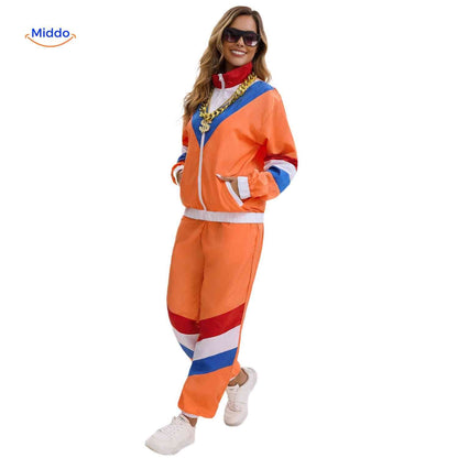 RetroVibe™ Set | 80s WK sportpak, ademend en unisex comfort