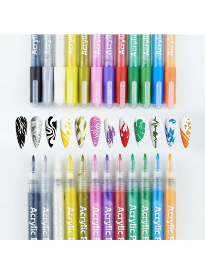 Nail Art Markers™ | BOLD - Stift (& FINE - Liner)| Creatieve Nagellak - voor strakke lijnen én volledige kleurvlakken