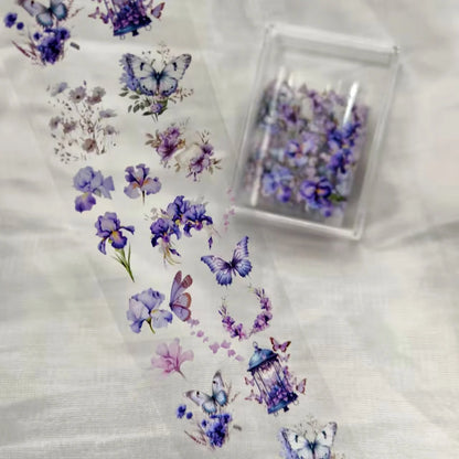 1 STUK 100cm. Bloem Nagelfolies voor Transfer Papier Bloemenstickers.