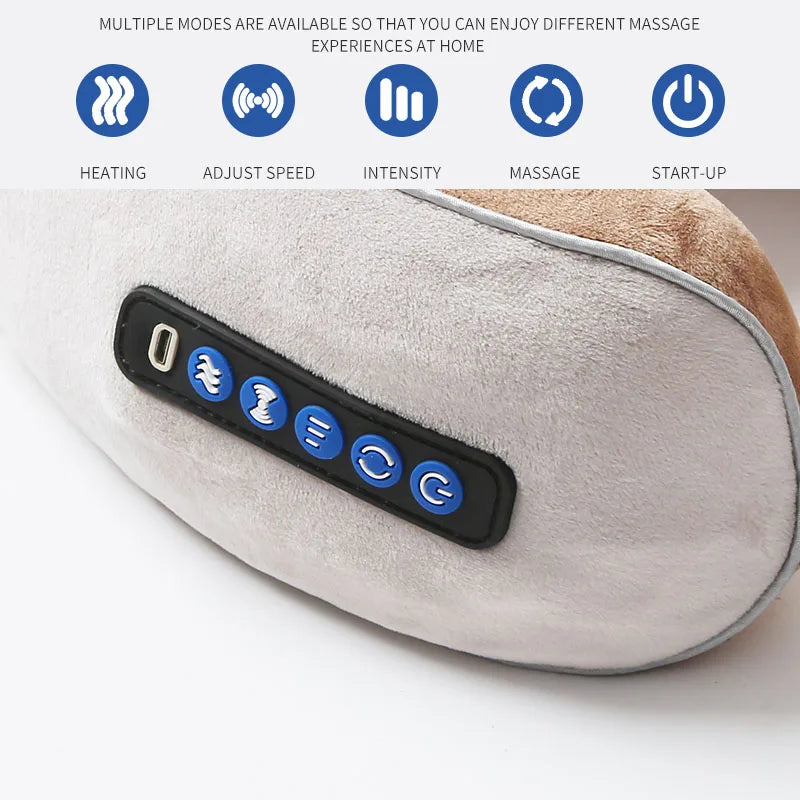 RelaxPro™ Nekmassagekussen – Verlicht Spanning Altijd en Overal