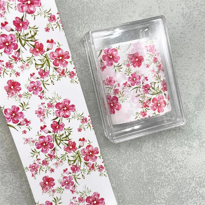 1 STUK 100cm. Bloem Nagelfolies voor Transfer Papier Bloemenstickers.