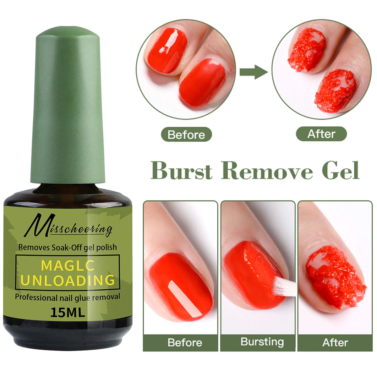MI'VORA Gellak Remover, met verwijderingshulpmiddel zonder chemicaliën