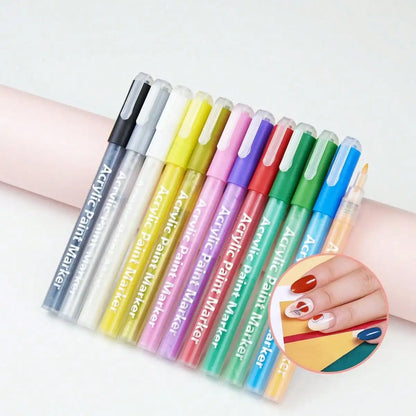 Nail Art Markers™ | BOLD - Stift (& FINE - Liner)| Creatieve Nagellak - voor strakke lijnen én volledige kleurvlakken