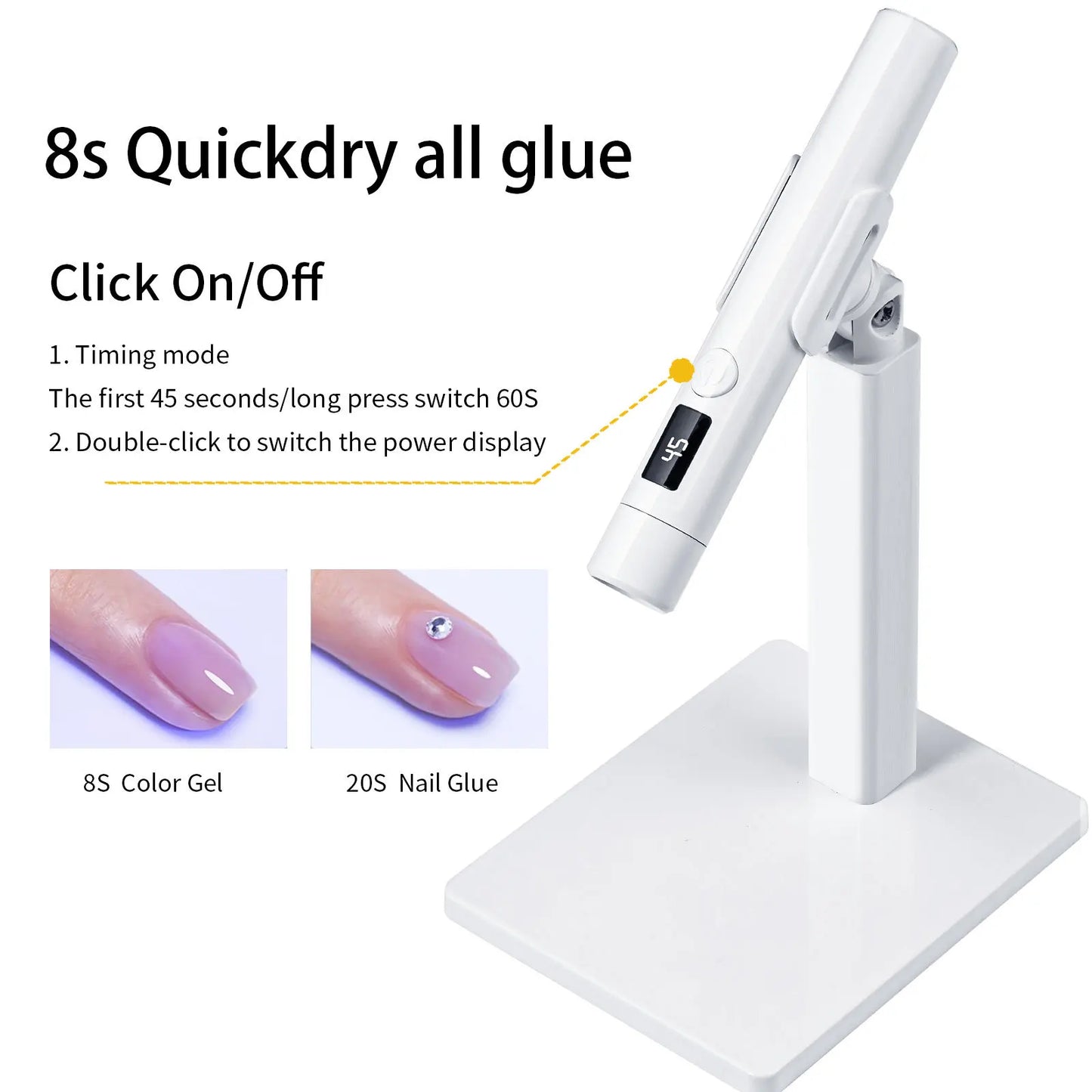 Mini UV LED-licht voor gelnagels USB oplaadbare draagbare draagbare nagellamp Sneldrogende nageldroger voor gelnagellak uitharding