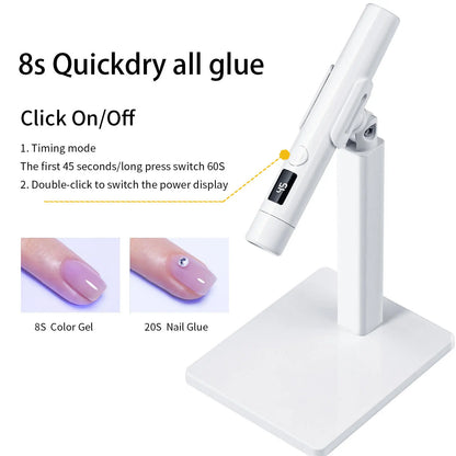 Mini UV LED-licht voor gelnagels USB oplaadbare draagbare draagbare nagellamp Sneldrogende nageldroger voor gelnagellak uitharding