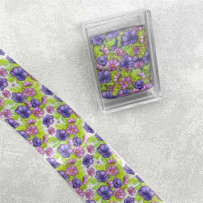 1 STUK 100cm. Bloem Nagelfolies voor Transfer Papier Bloemenstickers.