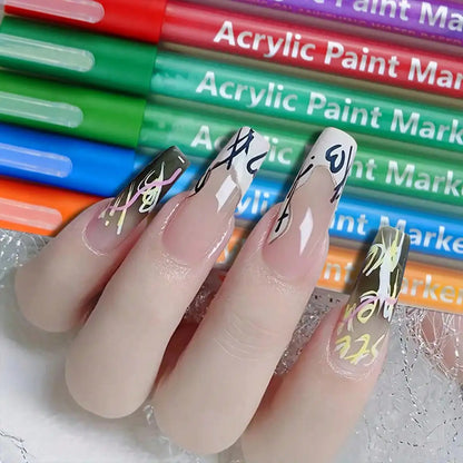 Nail Art Markers™ | FINE Line & BOLD Stift Markers | Voor Strakke Lijnen én Volledige Kleurvlakken